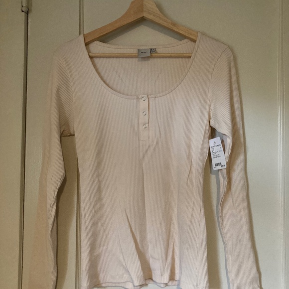 Scoop Neck, Long Sleeve Shirt by Ichi - Picture 1 of 4